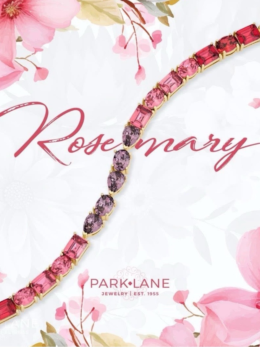 Park Lane Rosemary Pink and Purple Crystal Necklace